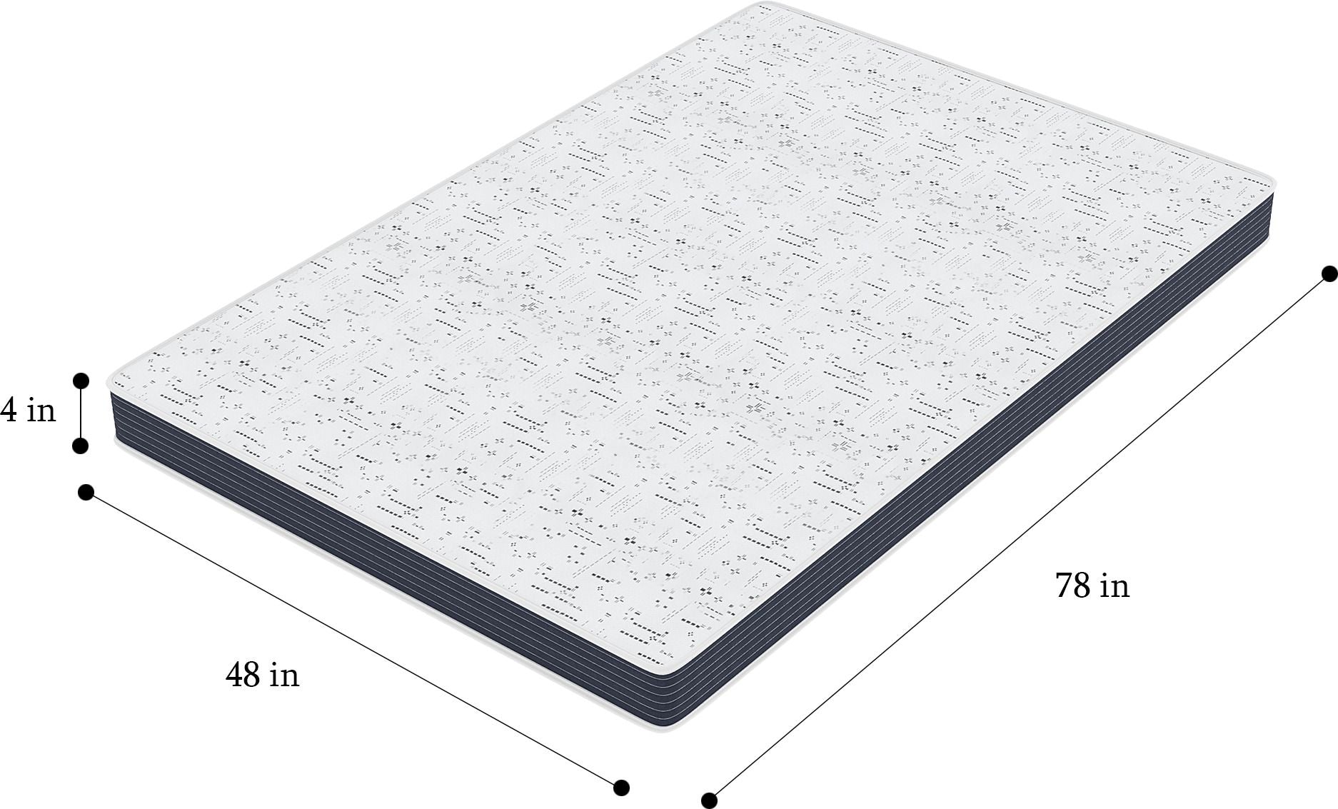 WESTIDO FlexiFlip 4 inch Single High Resilience (HR) Foam Mattress (L x W: 78 inch x 48 inch)