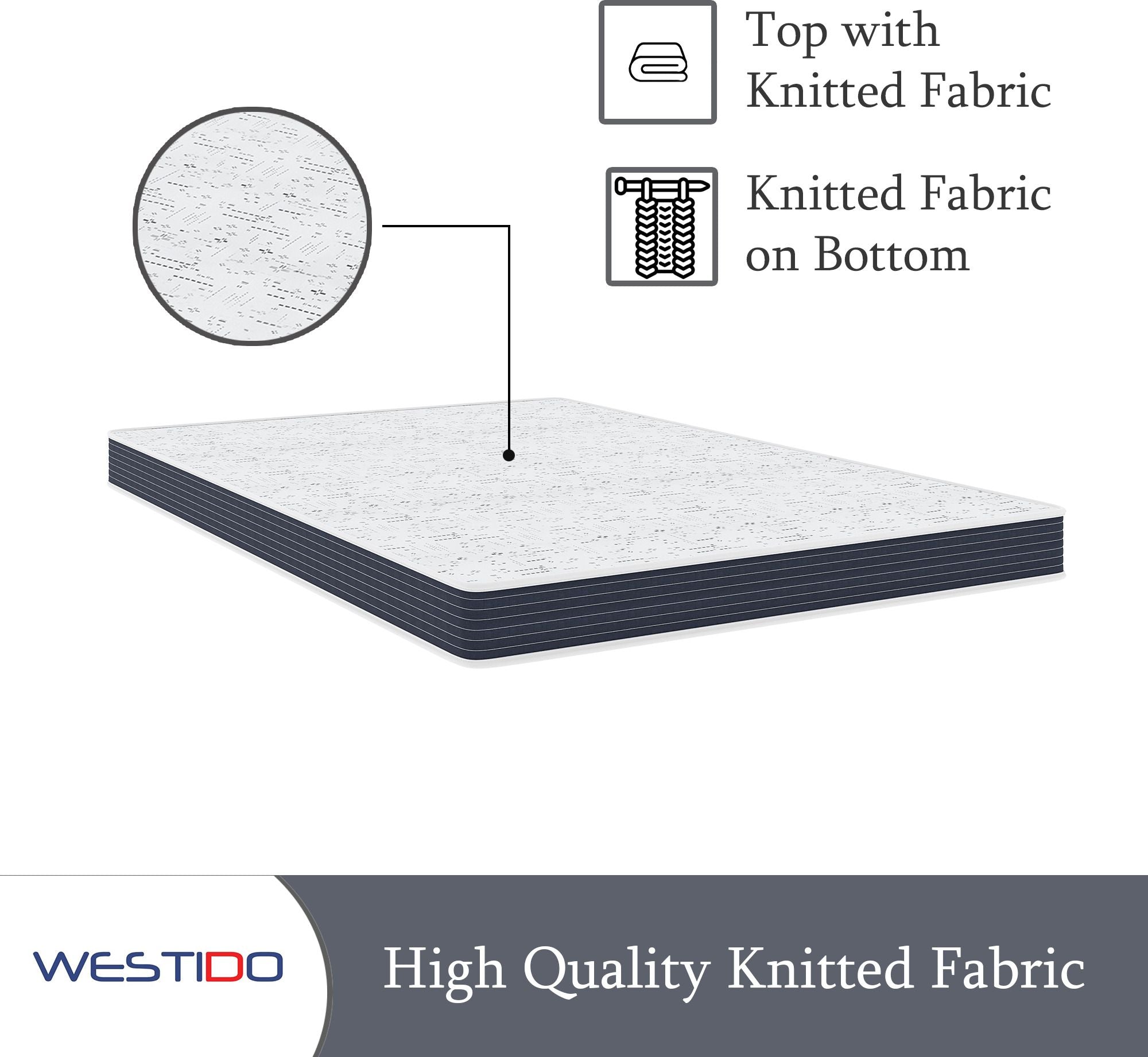 WESTIDO FlexiFlip 5 inch Single High Resilience (HR) Foam Mattress (L x W: 78 inch x 30 inch)