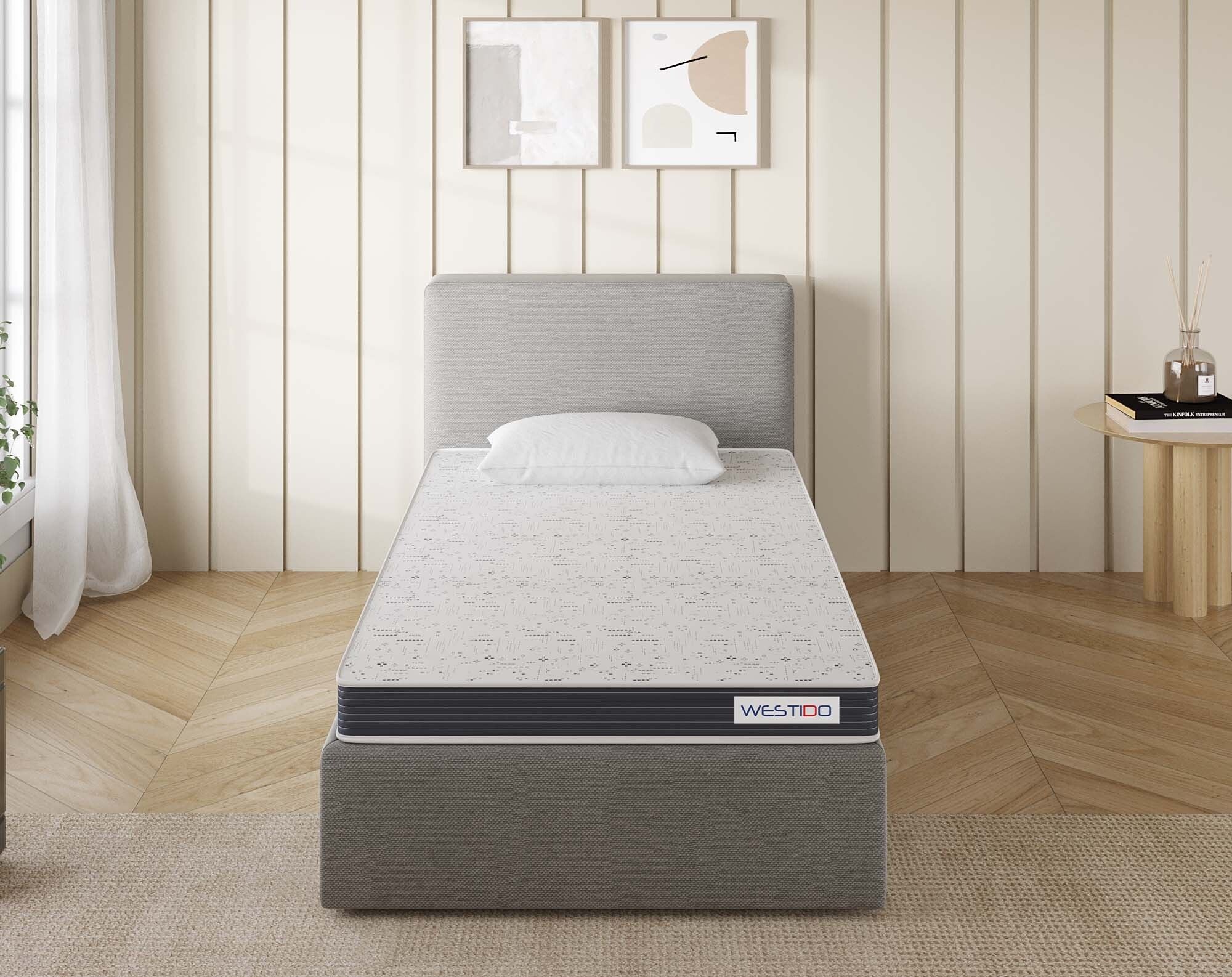 WESTIDO SwitchSleep 8 inch Single High Resilience (HR) Foam Mattress (L x W: 75 inch x 35 inch)