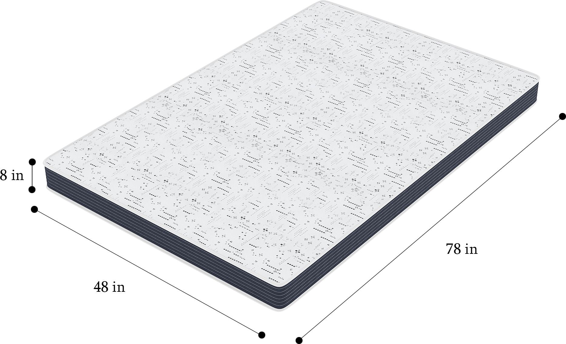 WESTIDO SwitchSleep 8 inch Single High Resilience (HR) Foam Mattress (L x W: 78 inch x 48 inch)