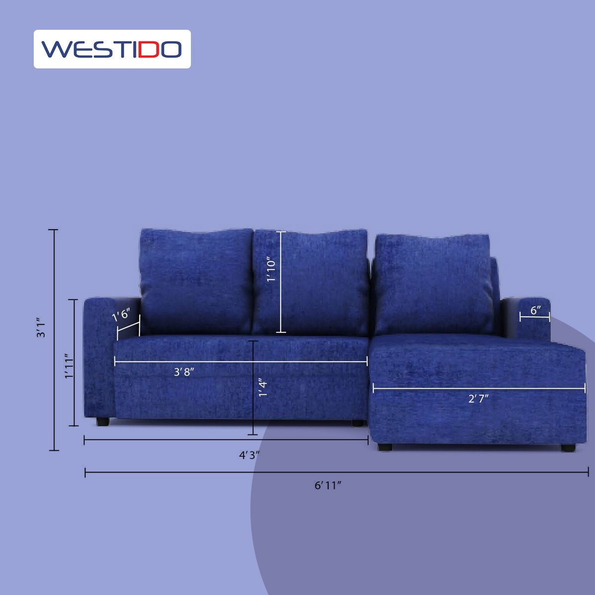 Westido Modern 3 + 1 + 1 Sofa (Cream Brown)