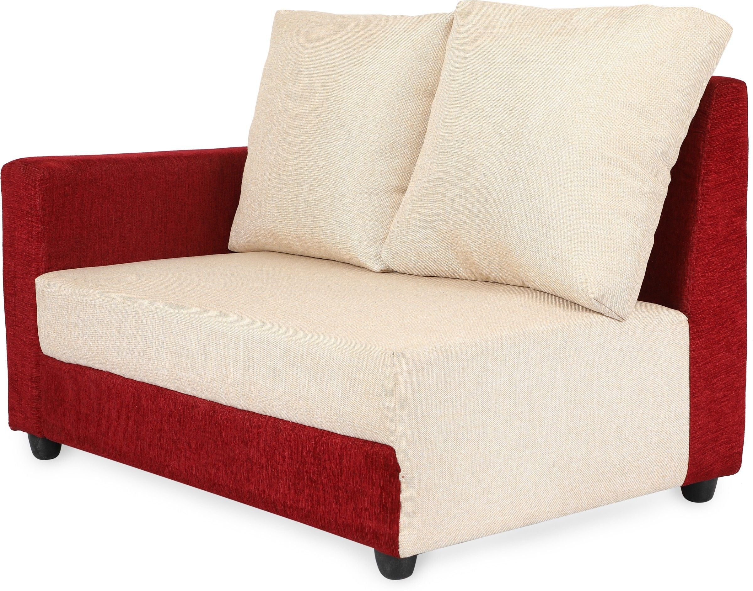 WESTIDO Merc Fabric 5 Seater  Sofa (Finish Color - Maroon & Cream, DIY(Do-It-Yourself))