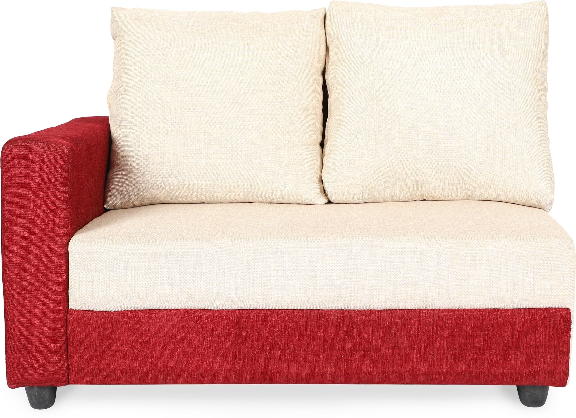 WESTIDO Merc Fabric 5 Seater  Sofa (Finish Color - Maroon & Cream, DIY(Do-It-Yourself))