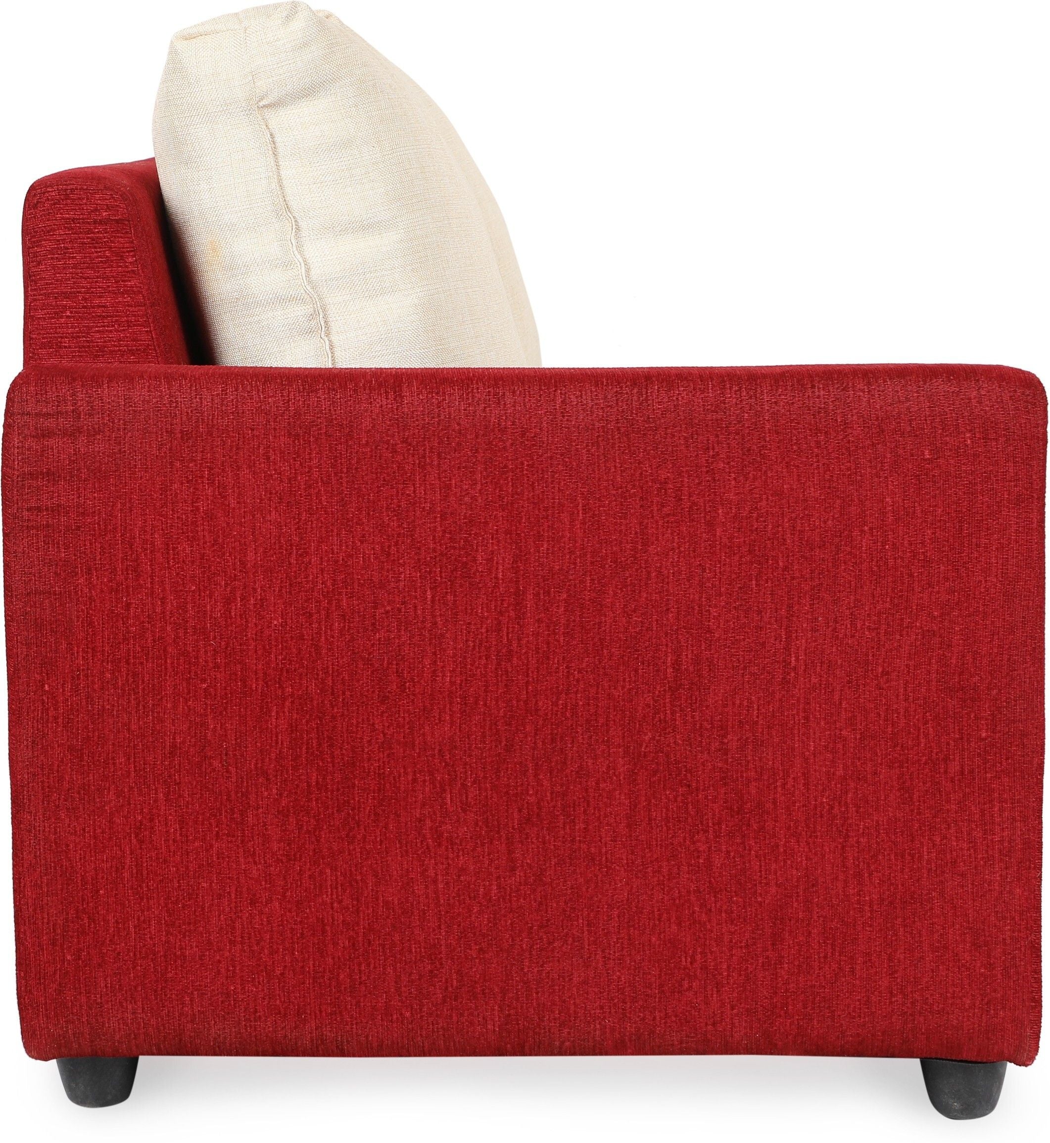 WESTIDO Merc Fabric 5 Seater  Sofa (Finish Color - Maroon & Cream, DIY(Do-It-Yourself))