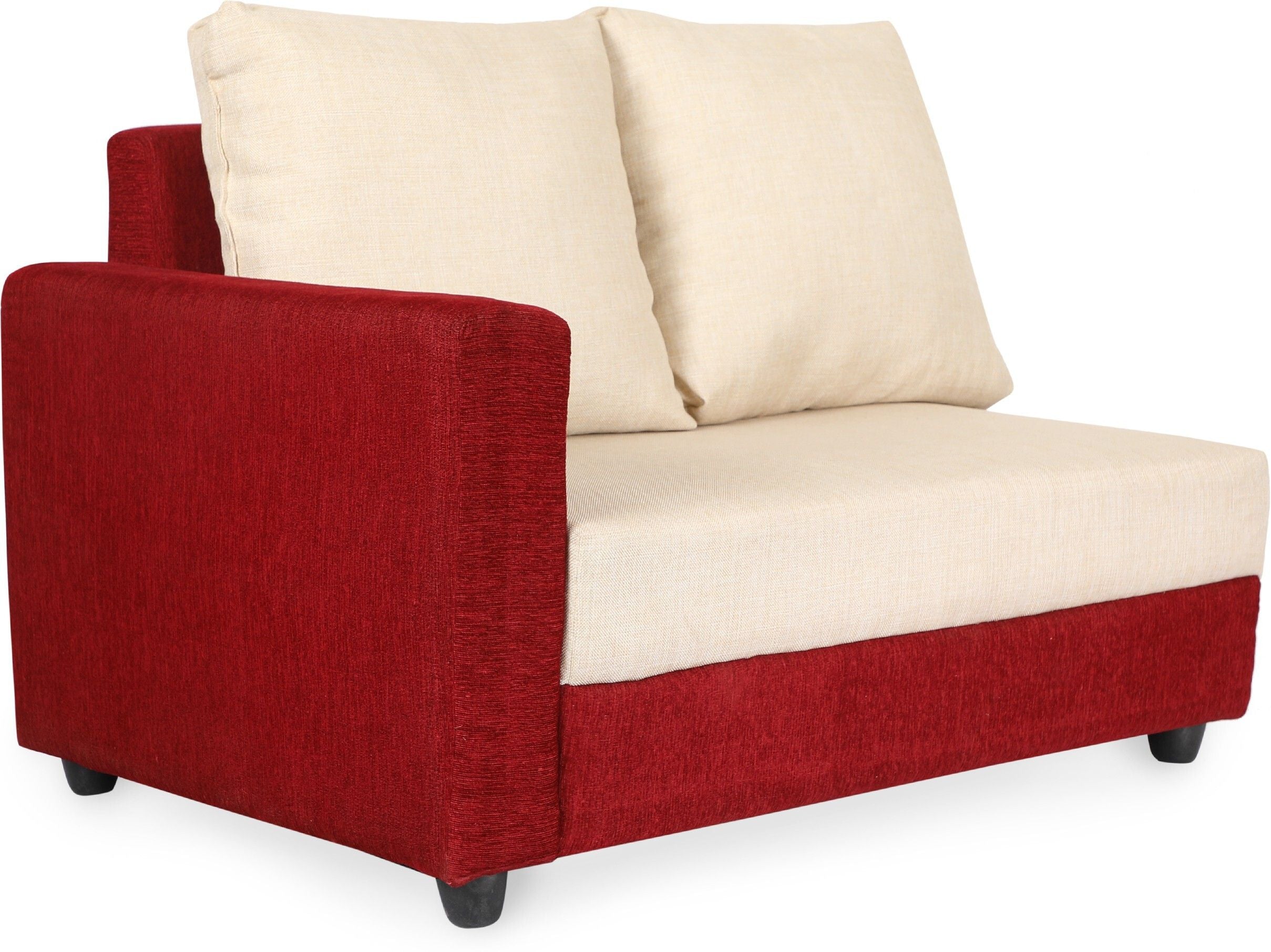 WESTIDO Merc Fabric 5 Seater  Sofa (Finish Color - Maroon & Cream, DIY(Do-It-Yourself))