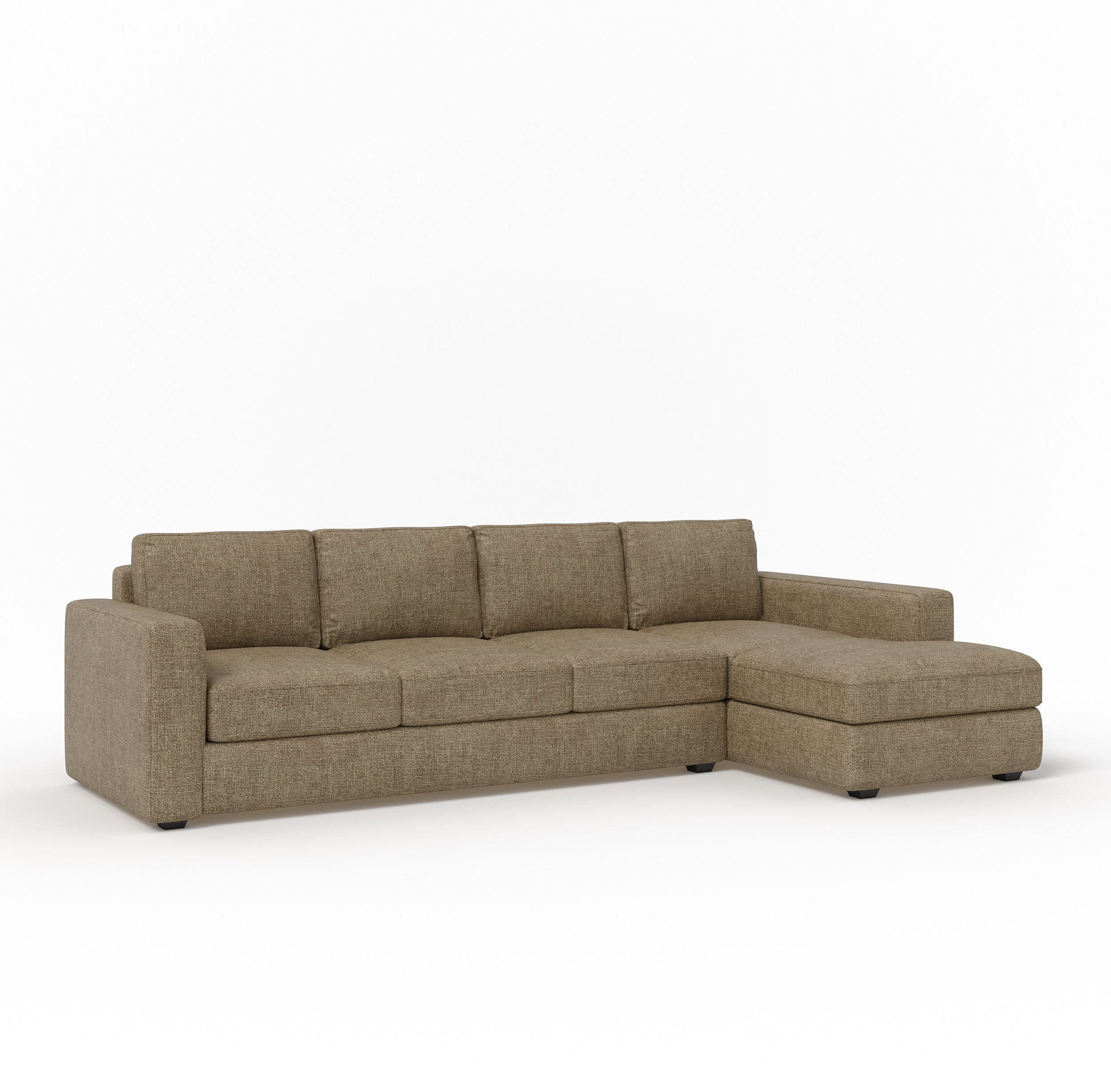 WESTIDO Fabric 6 Seater  Sofa (Finish Color - BROWN, DIY(Do-It-Yourself))