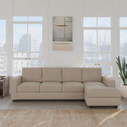 Cream Brown Upholstered 3 + 1 + 1 Sofa by Westido