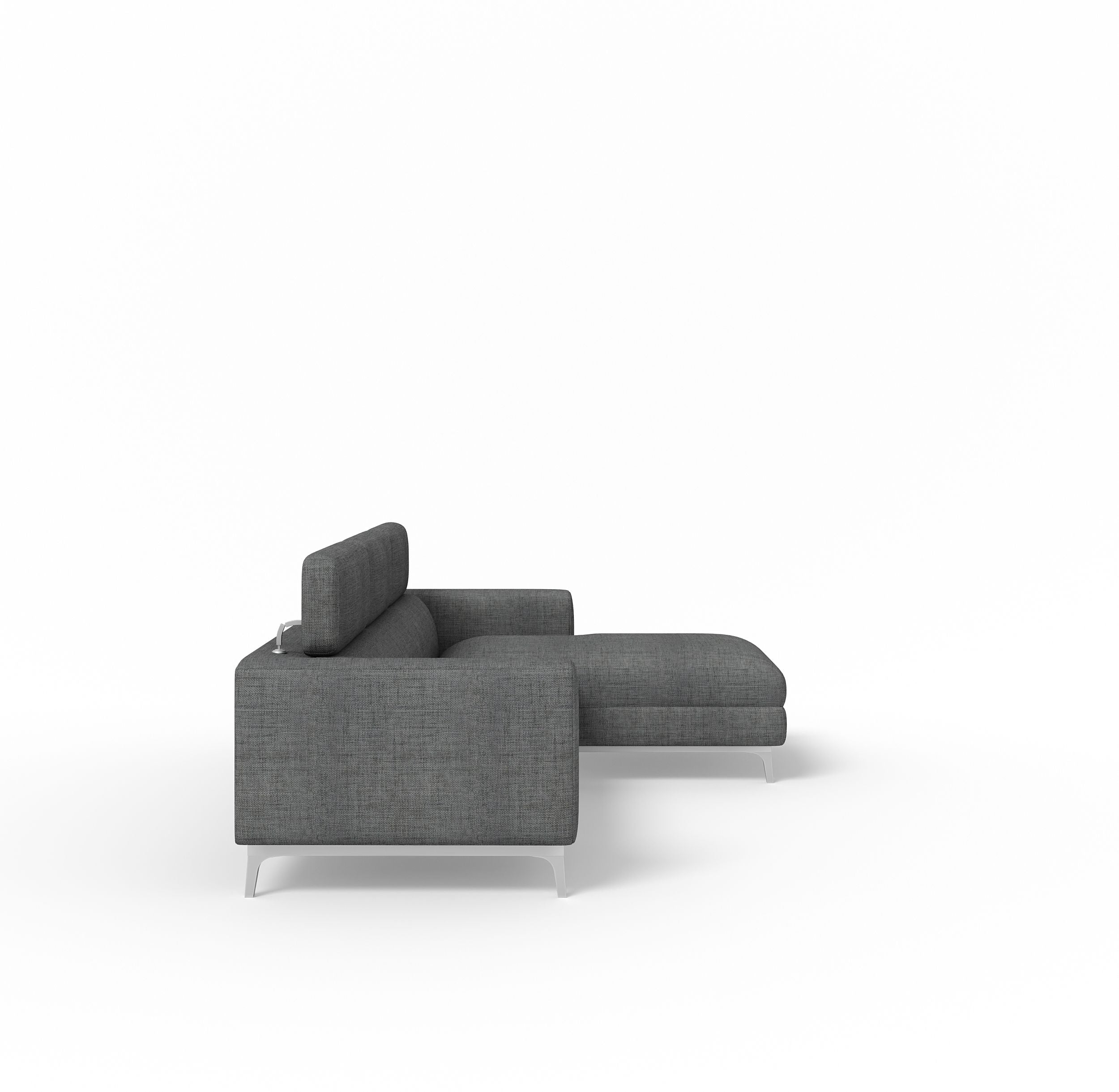 WESTIDO Fabric 5 Seater  Sofa (Finish Color - GREY, DIY(Do-It-Yourself))