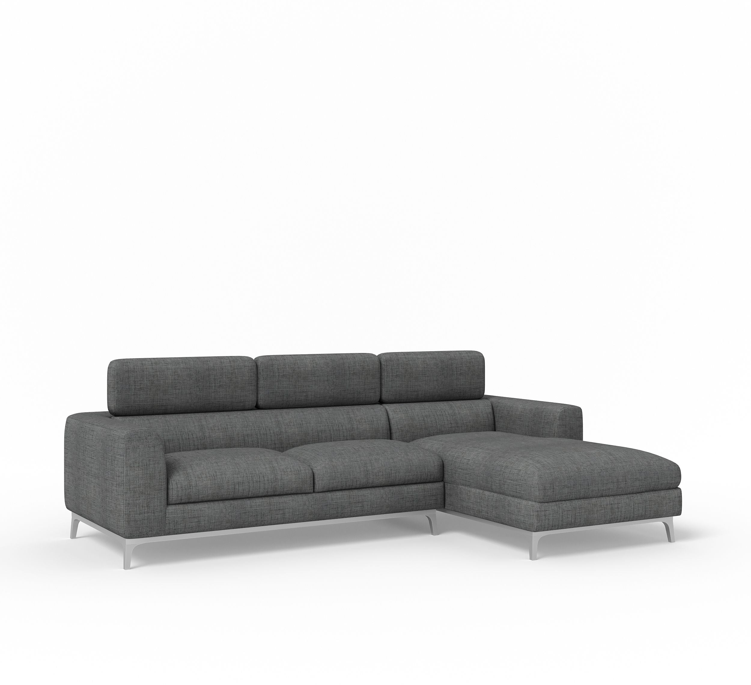 WESTIDO Fabric 5 Seater  Sofa (Finish Color - GREY, DIY(Do-It-Yourself))