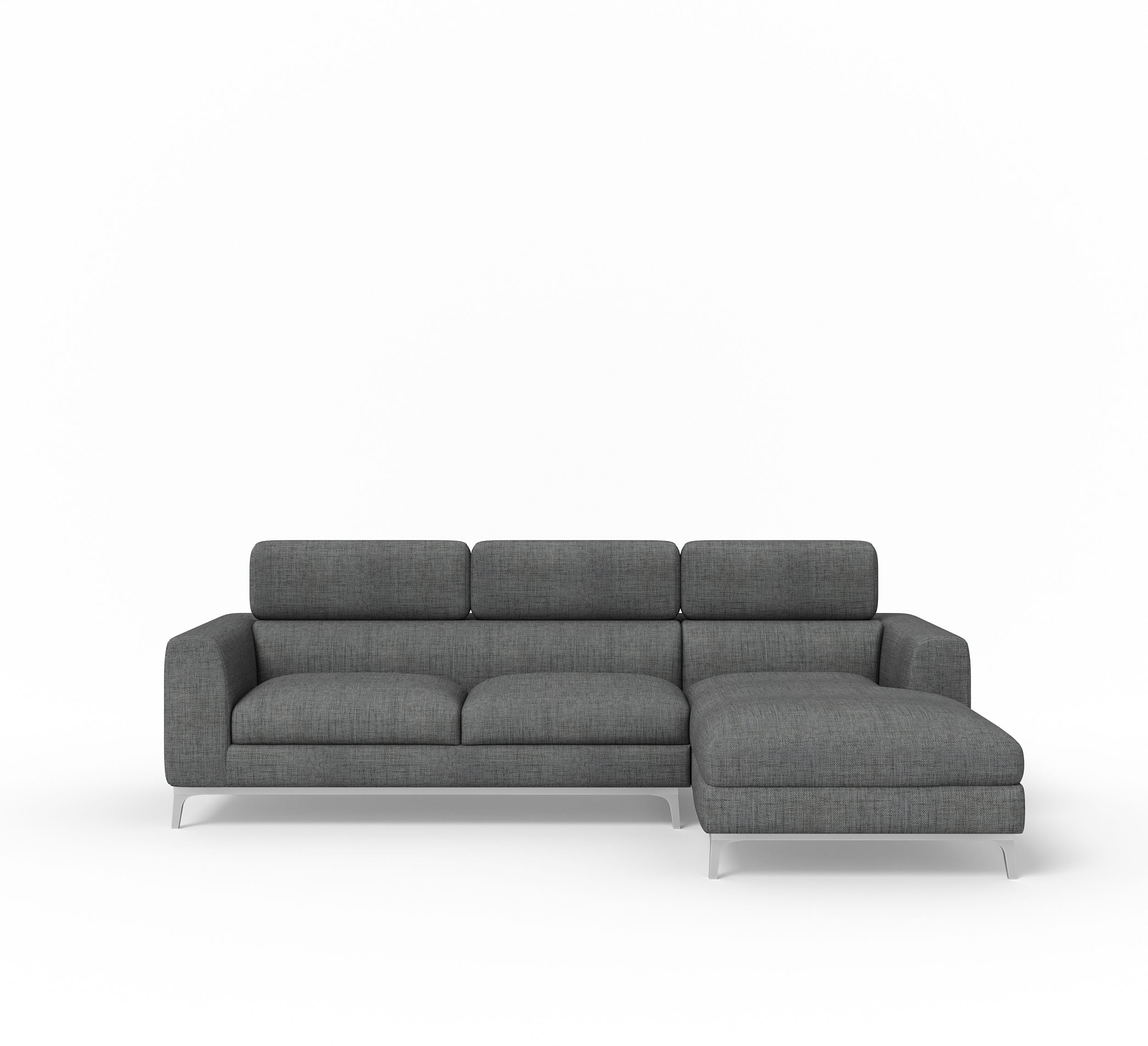 WESTIDO Fabric 5 Seater  Sofa (Finish Color - GREY, DIY(Do-It-Yourself))
