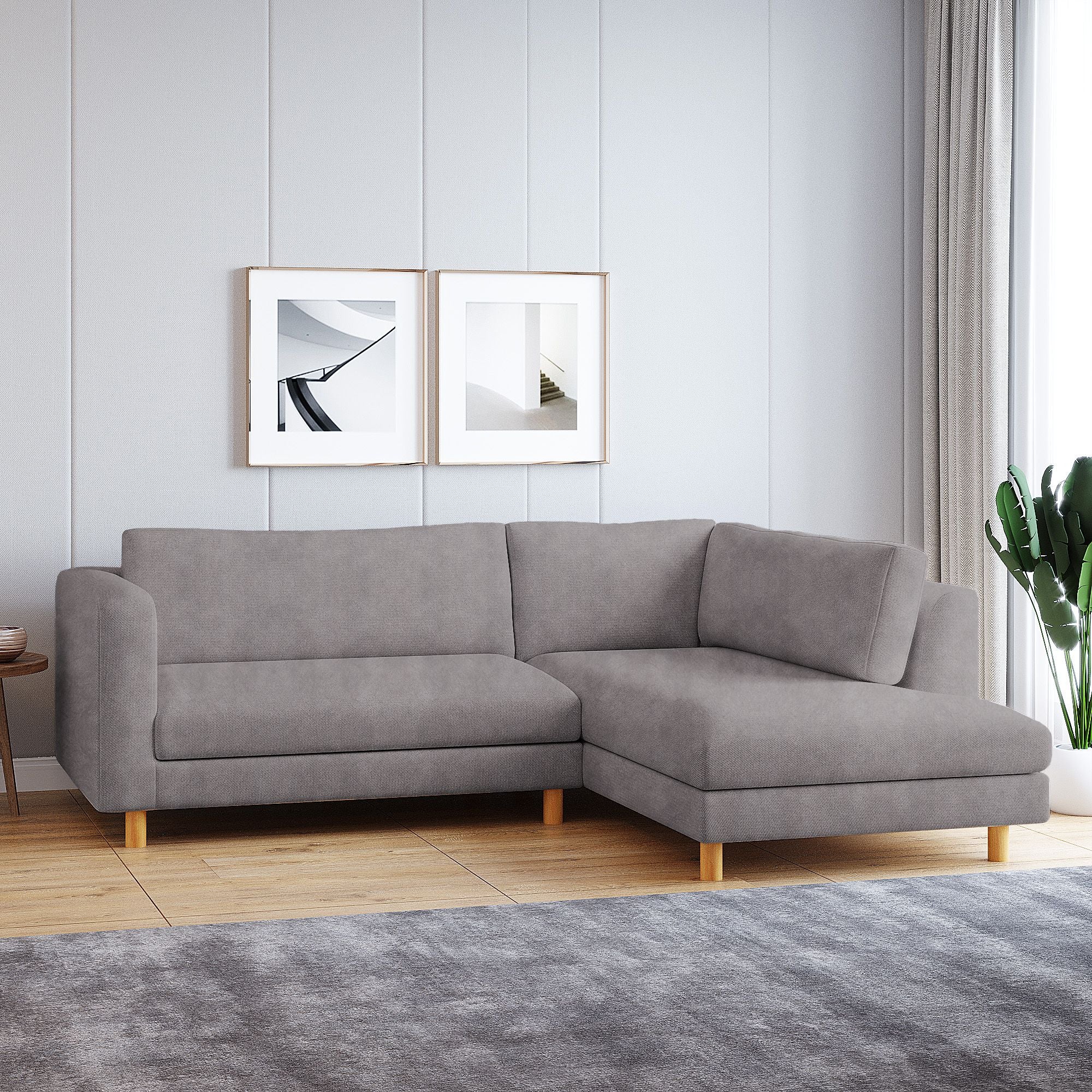 WESTIDO Fabric 6 Seater  Sofa (Finish Color - Ash Grey, DIY(Do-It-Yourself))
