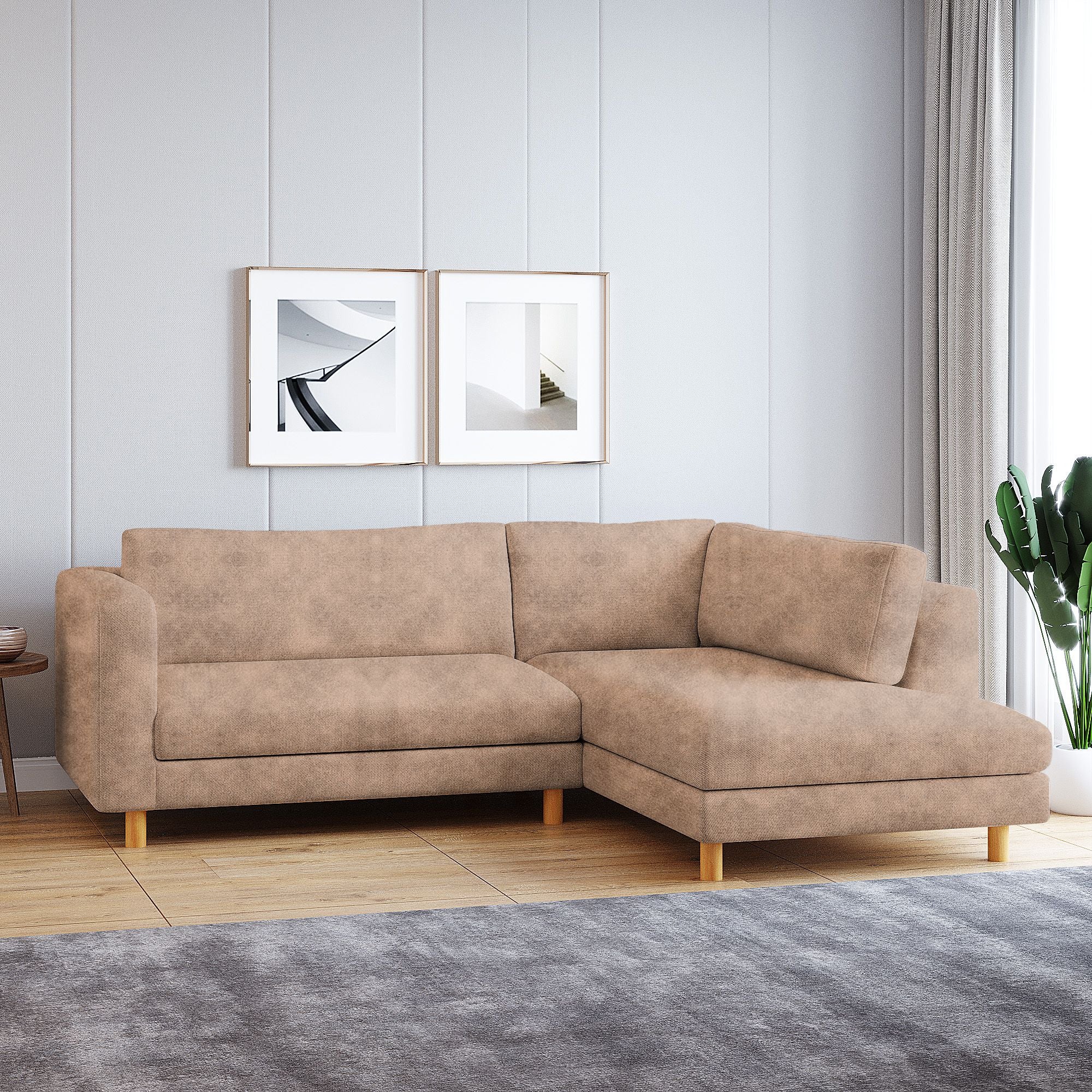 WESTIDO Emaar Majestic Fabric 6 Seater  Sofa (Finish Color - Beige, DIY(Do-It-Yourself))