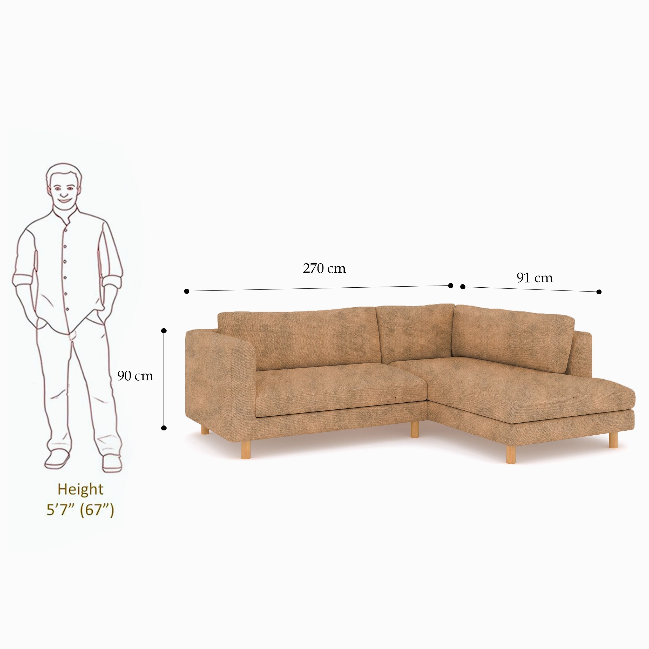 WESTIDO Emaar Majestic Fabric 6 Seater  Sofa (Finish Color - Cream, DIY(Do-It-Yourself))