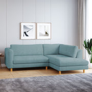 WESTIDO Emaar Majestic Fabric 6 Seater  Sofa (Finish Color - Light Blue, DIY(Do-It-Yourself))