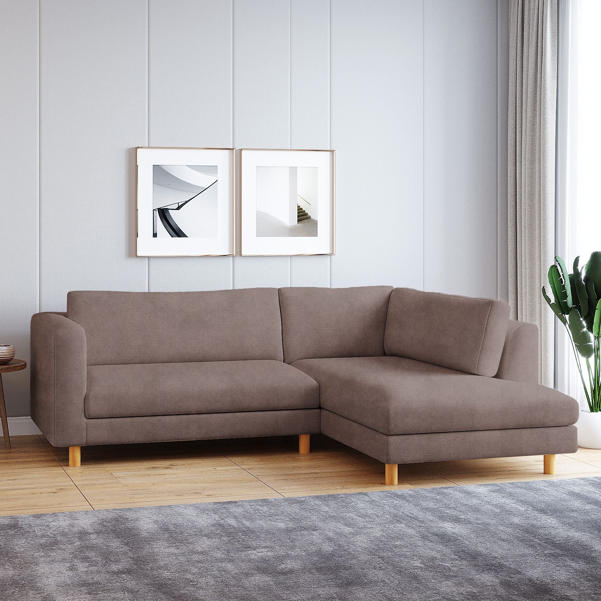 WESTIDO Emaar Majestic Fabric 6 Seater  Sofa (Finish Color - Light Brown, DIY(Do-It-Yourself))