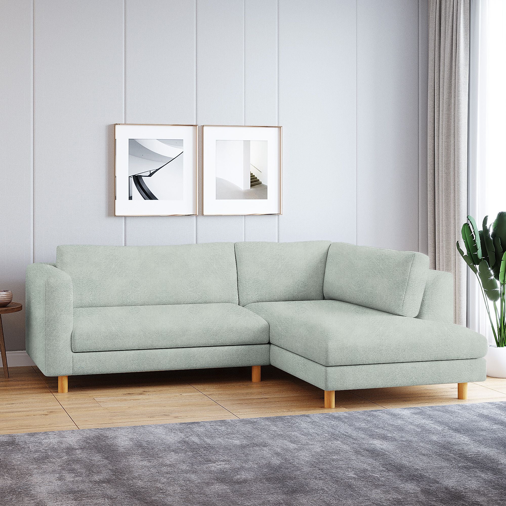 WESTIDO Emaar Majestic Fabric 6 Seater  Sofa (Finish Color - Mist, DIY(Do-It-Yourself))