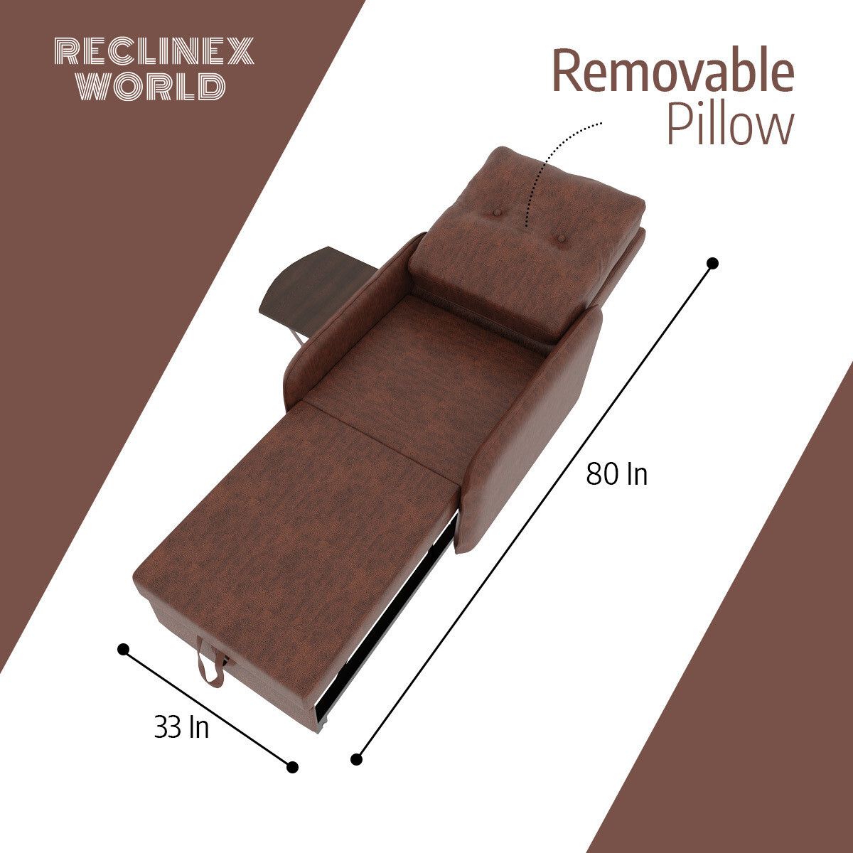 ucci 1 Seater Single Solid Wood Pull Out Sofa Cum Bed (Finish Color - DARK TAN Delivery Condition - DIY(Do-It-Yourself))