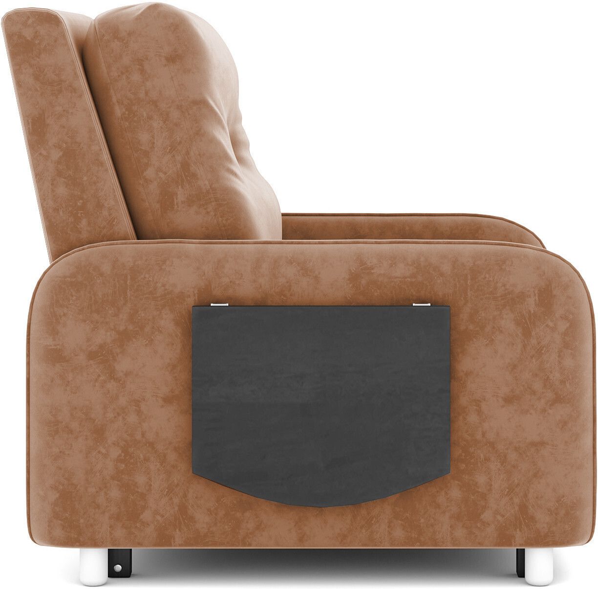 1 Seater Single Solid Wood, Metal Pull Out Sofa Cum Bed (Finish Color - BROWN Delivery Condition - DIY(Do-It-Yourself))