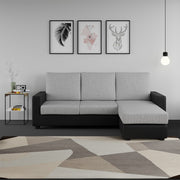 WESTIDO Fabric 4 Seater  Sofa (Finish Color - Black Grey, DIY(Do-It-Yourself))