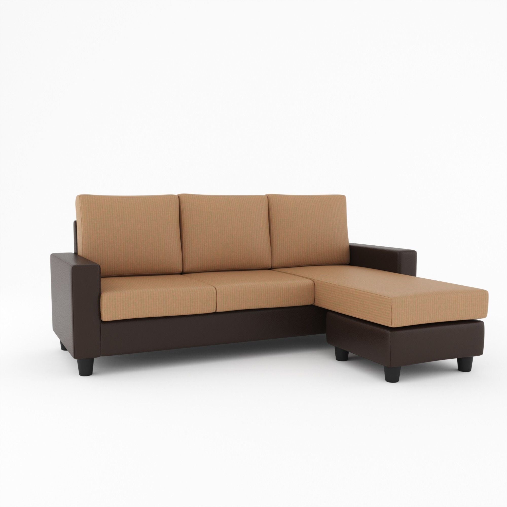WESTIDO Fabric 4 Seater  Sofa (Finish Color - Brown Cream, DIY(Do-It-Yourself))
