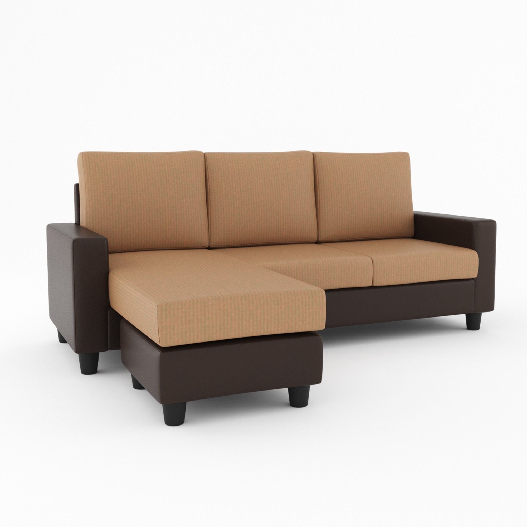 WESTIDO Fabric 4 Seater  Sofa (Finish Color - Brown Cream, DIY(Do-It-Yourself))