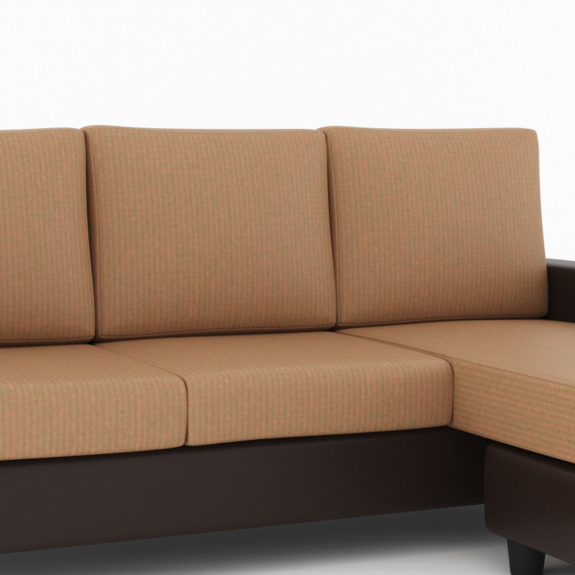 WESTIDO Fabric 4 Seater  Sofa (Finish Color - Brown Cream, DIY(Do-It-Yourself))