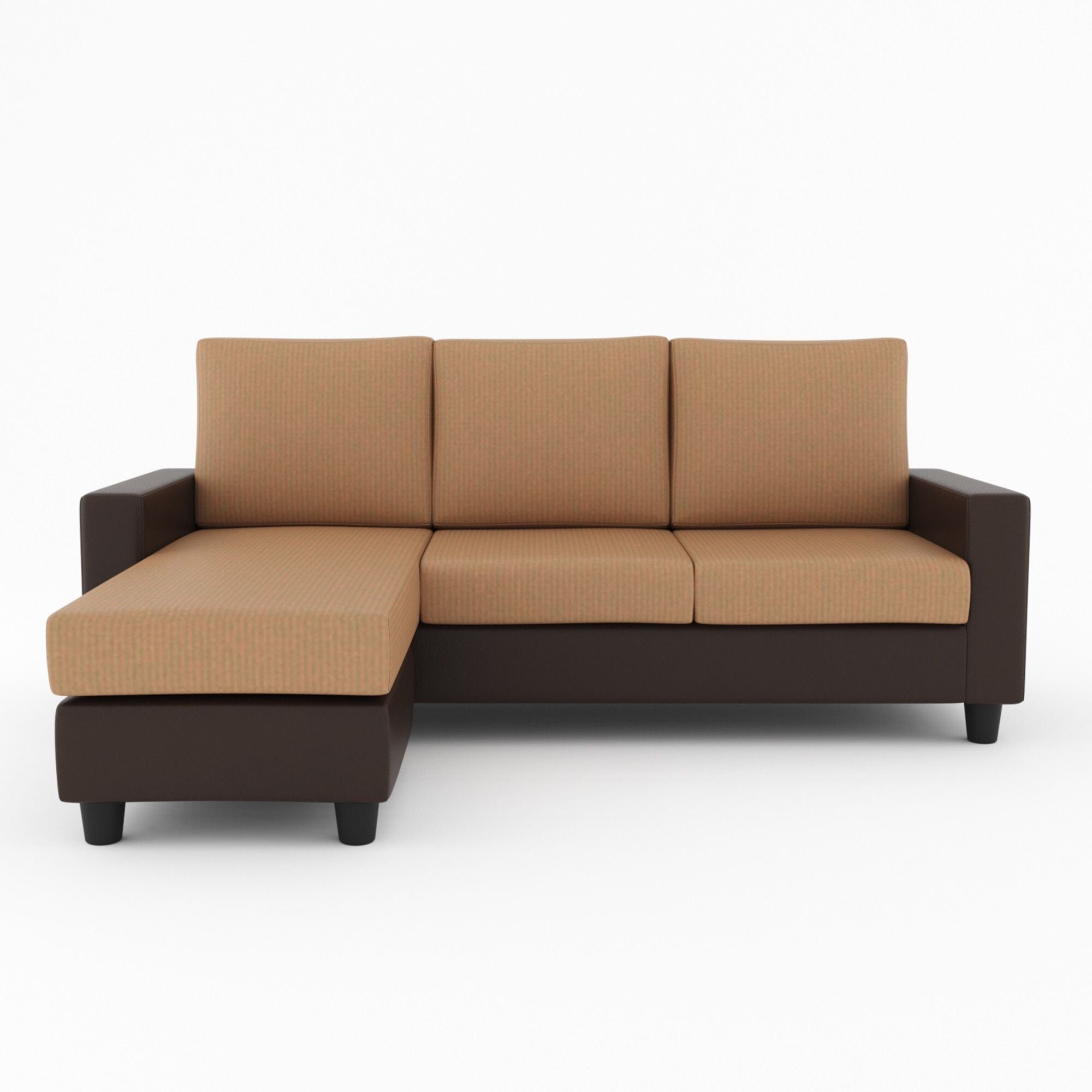 WESTIDO Fabric 4 Seater  Sofa (Finish Color - Brown Cream, DIY(Do-It-Yourself))