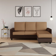 WESTIDO Fabric 4 Seater  Sofa (Finish Color - Brown Cream, DIY(Do-It-Yourself))