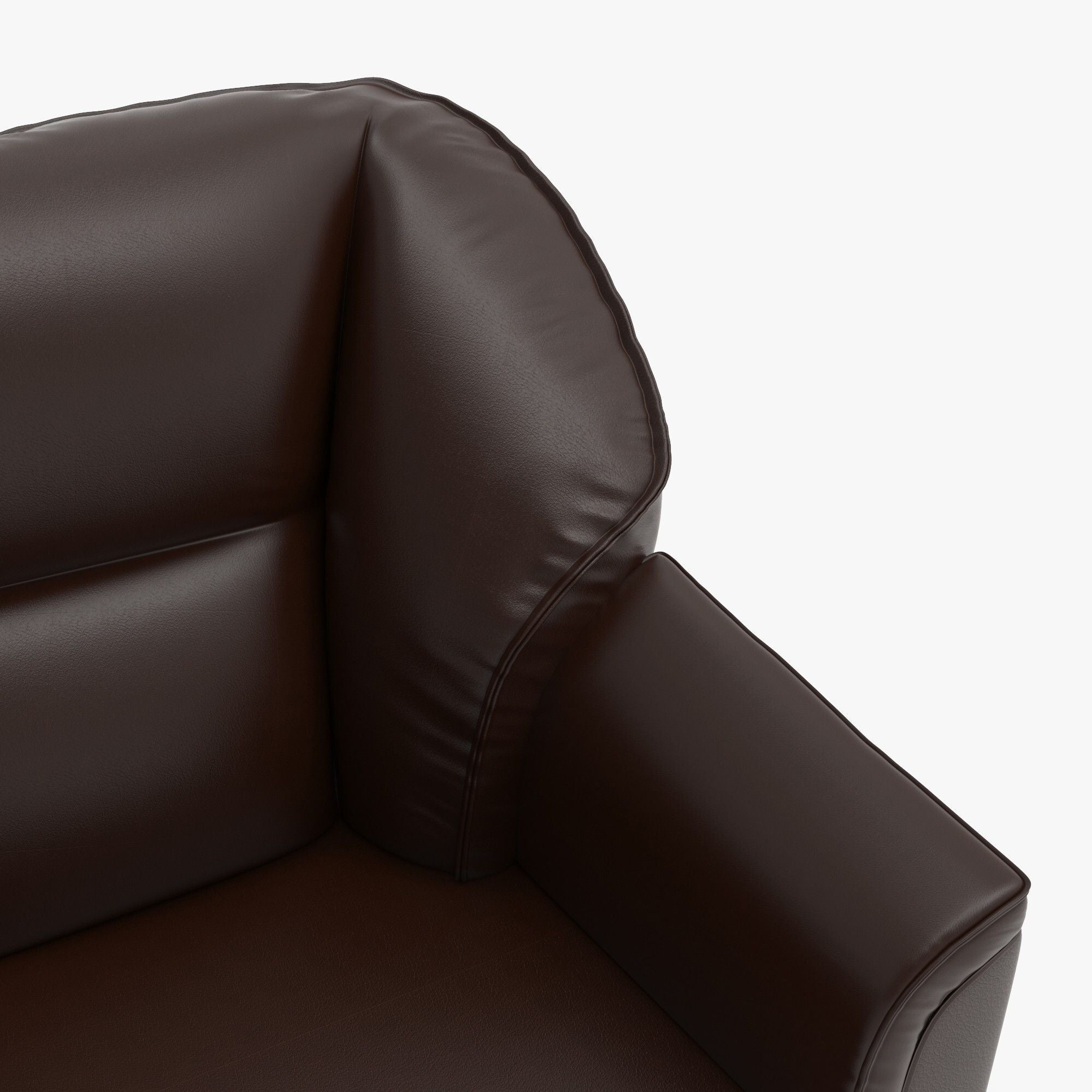 WESTIDO Burj Leatherette 1 Seater  Sofa (Finish Color - Brown, DIY(Do-It-Yourself))