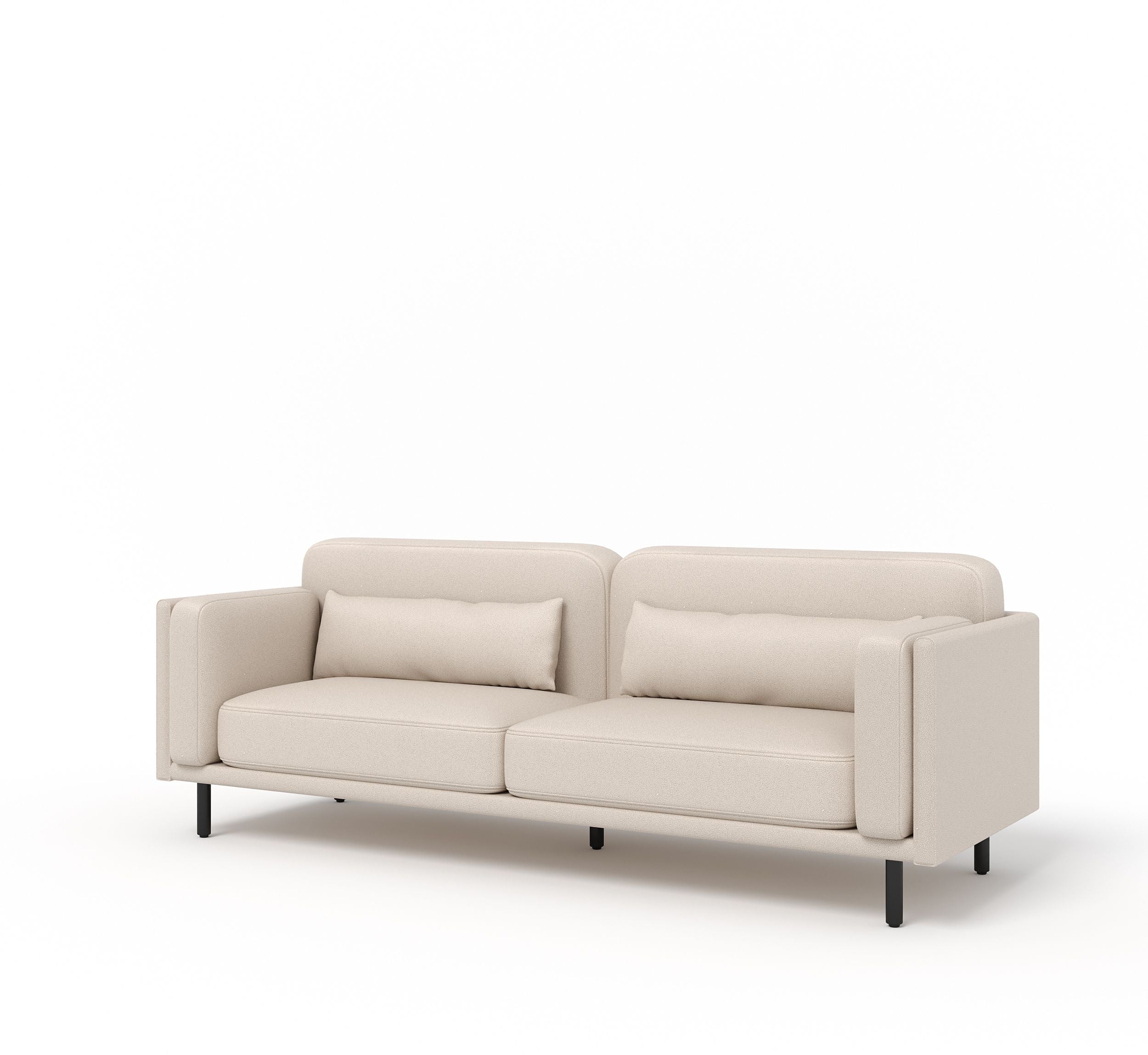 WESTIDO Fabric 3 Seater  Sofa (Finish Color - CREAM, DIY(Do-It-Yourself))