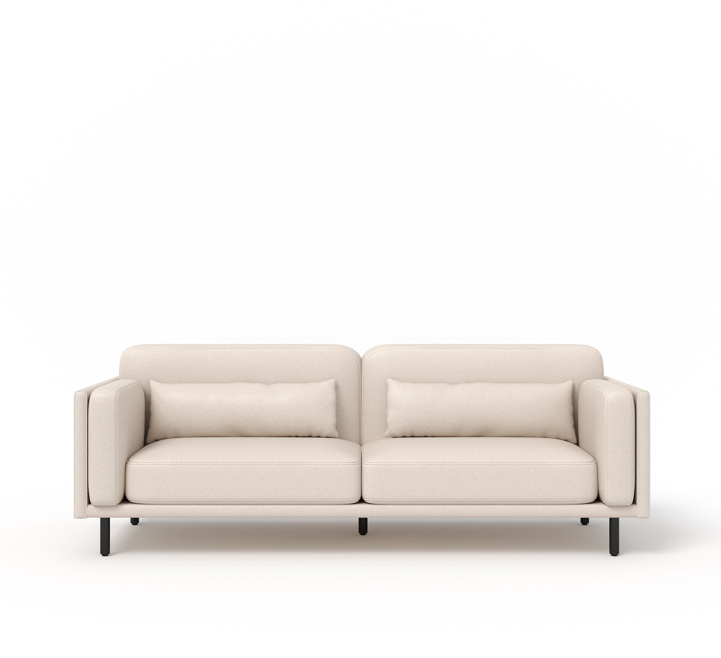 WESTIDO Fabric 3 Seater  Sofa (Finish Color - CREAM, DIY(Do-It-Yourself))