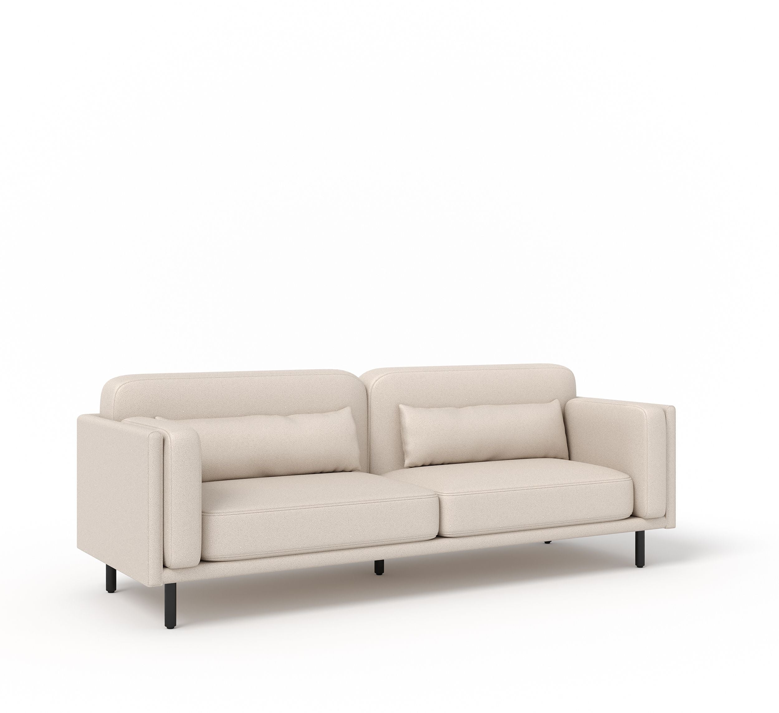 WESTIDO Fabric 3 Seater  Sofa (Finish Color - CREAM, DIY(Do-It-Yourself))
