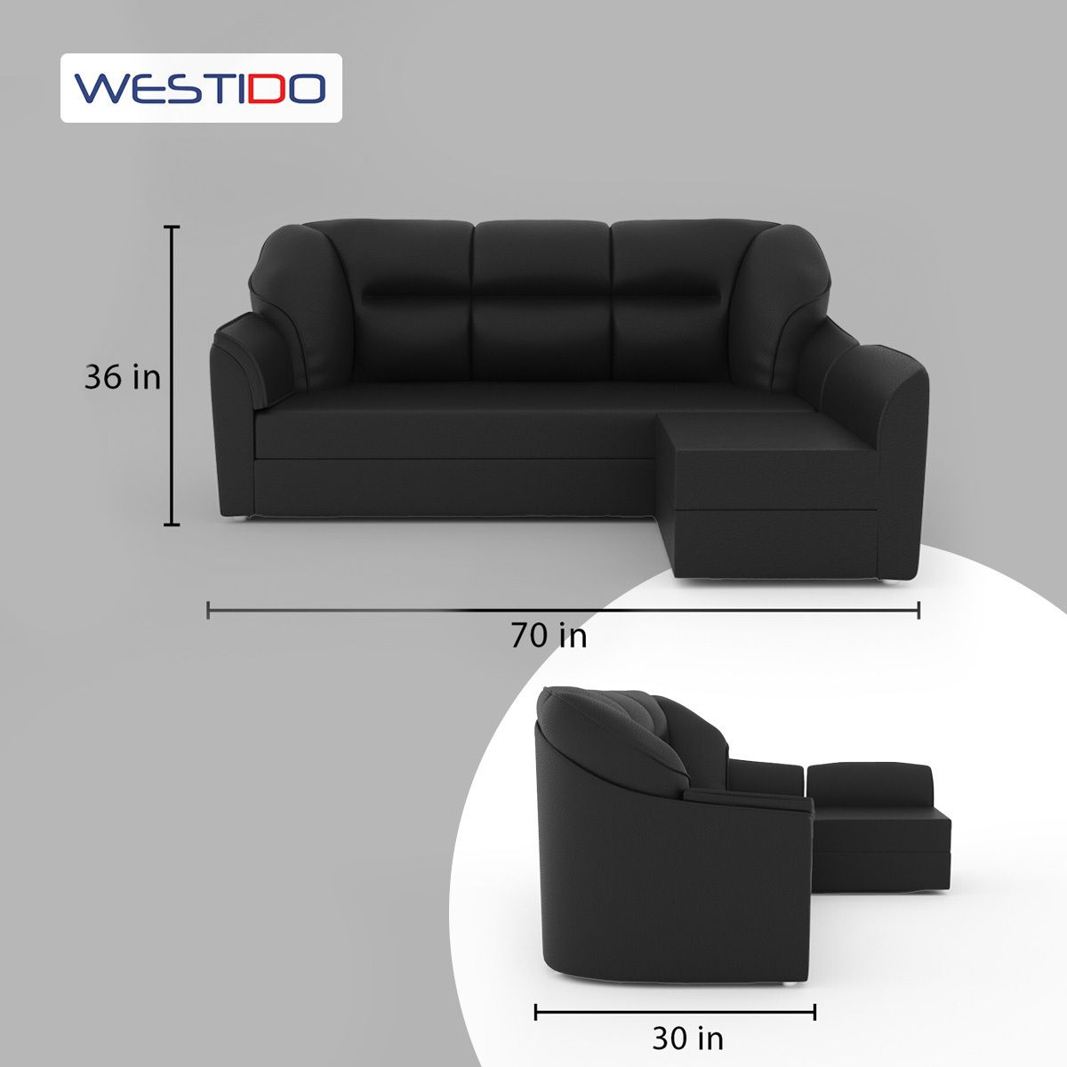 Westido Luxury 3 + 1 + 1 Sofa in Cream Brown Shade