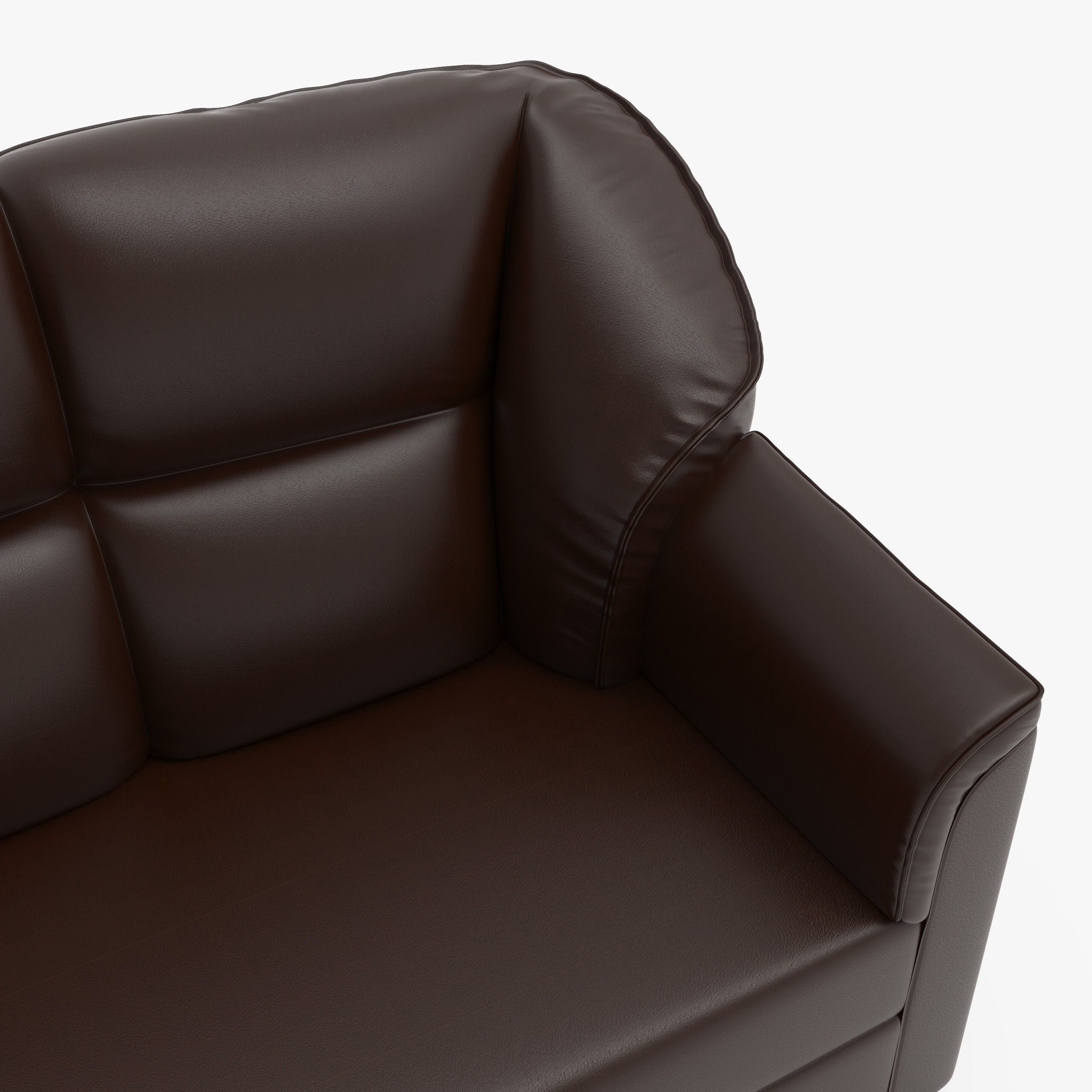 WESTIDO Leatherette 3 Seater  Sofa (Finish Color - Brown, DIY(Do-It-Yourself))