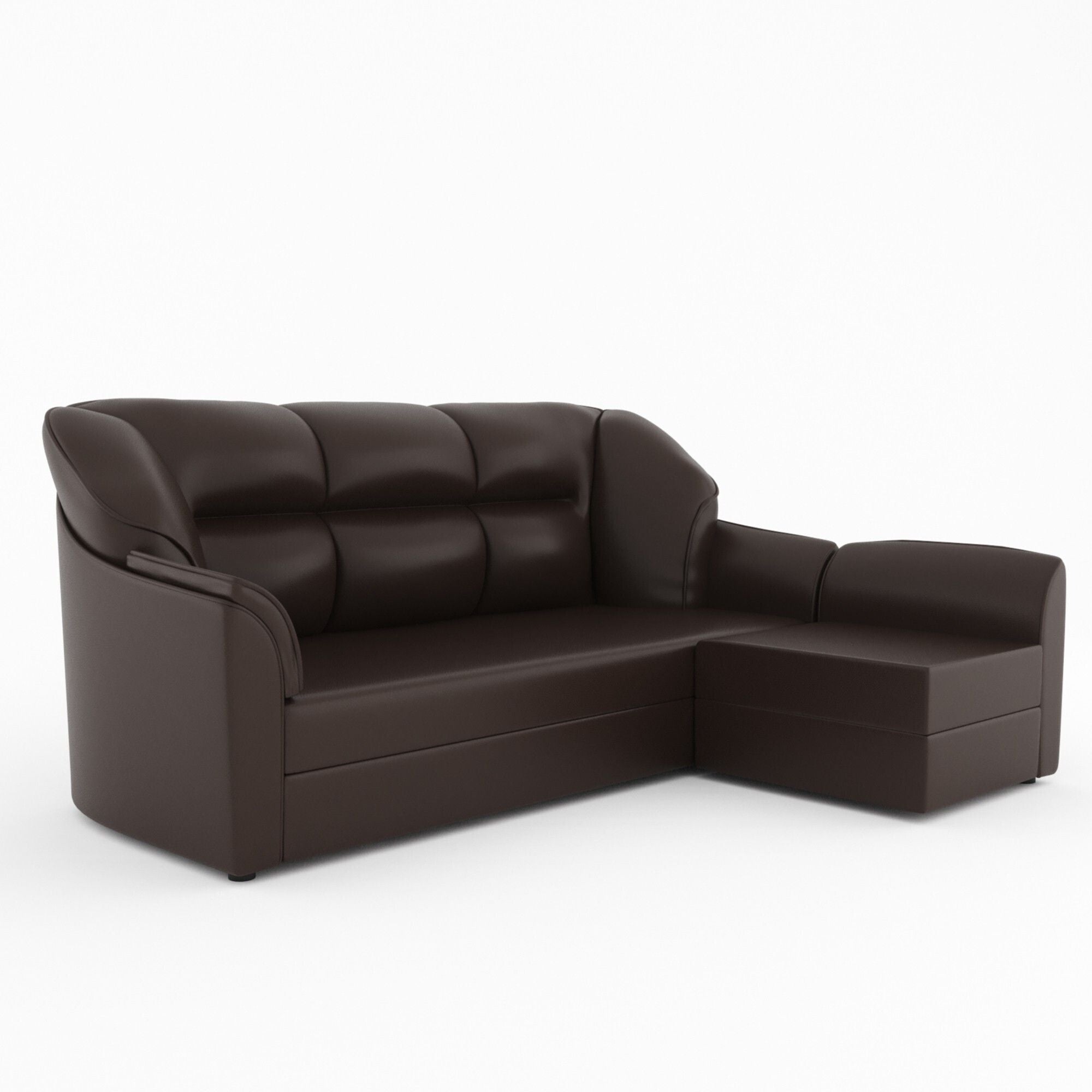 WESTIDO Leatherette 4 Seater  Sofa (Finish Color - Brown, DIY(Do-It-Yourself))