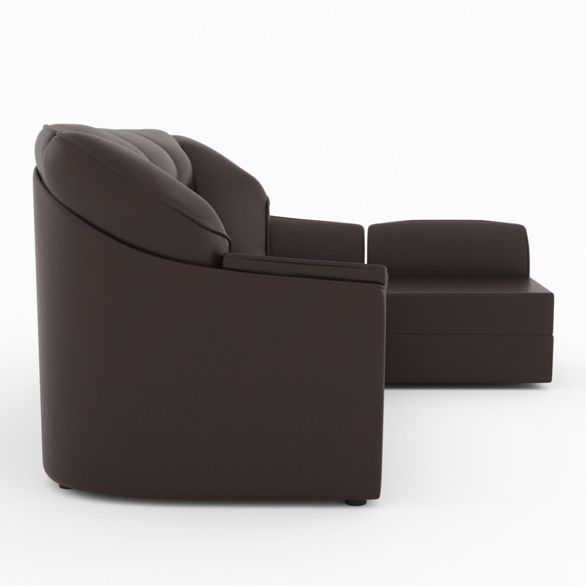 WESTIDO Leatherette 4 Seater  Sofa (Finish Color - Brown, DIY(Do-It-Yourself))