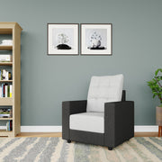 WESTIDO Fabric 1 Seater  Sofa (Finish Color - Black, DIY(Do-It-Yourself))