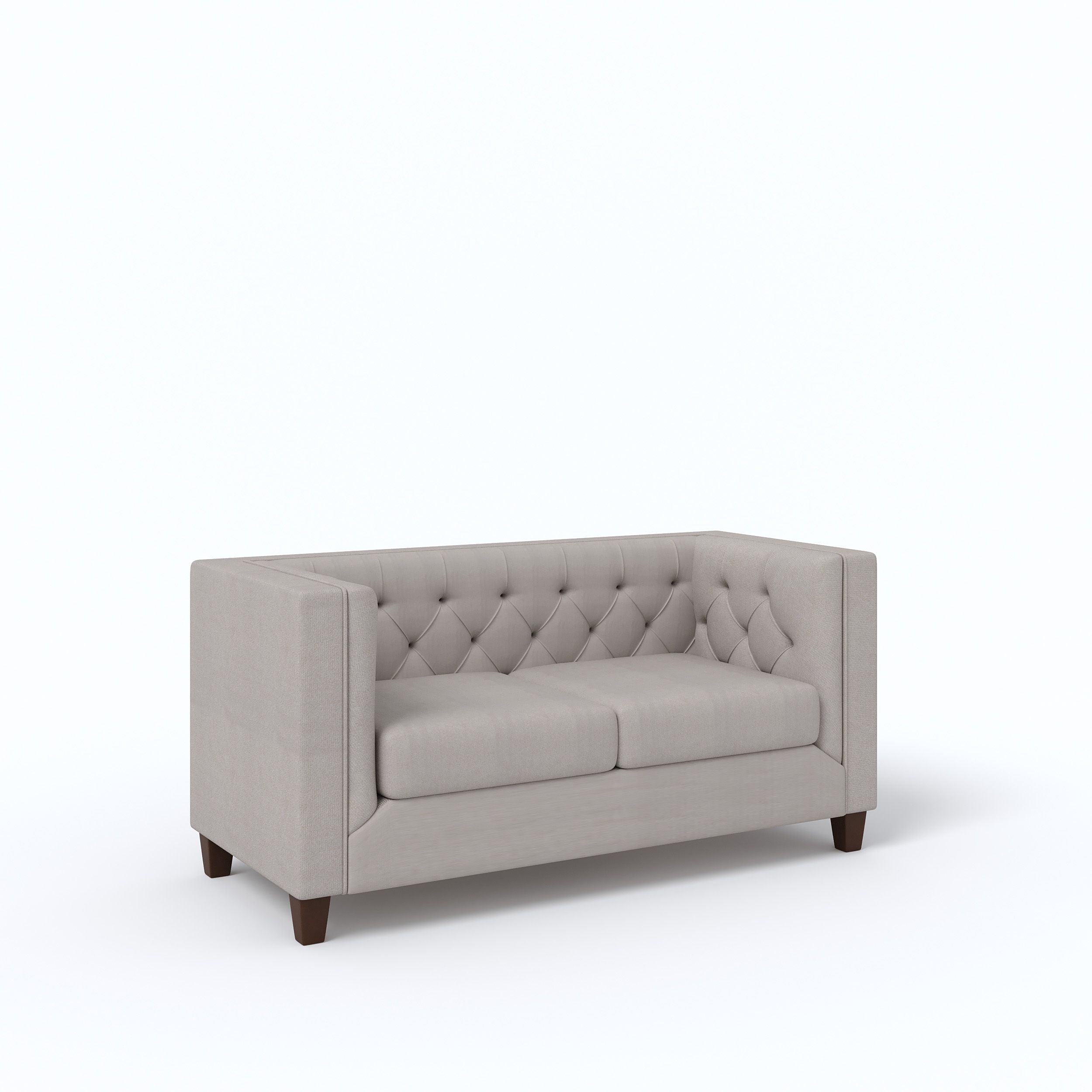 WESTIDO Berat Fabric 2 Seater  Sofa (Finish Color - GREY, DIY(Do-It-Yourself))
