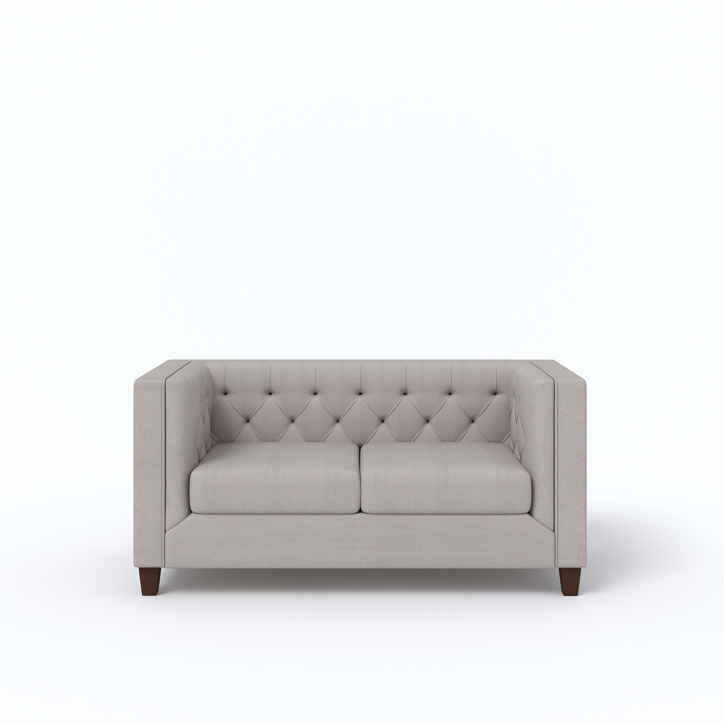 WESTIDO Berat Fabric 2 Seater  Sofa (Finish Color - GREY, DIY(Do-It-Yourself))
