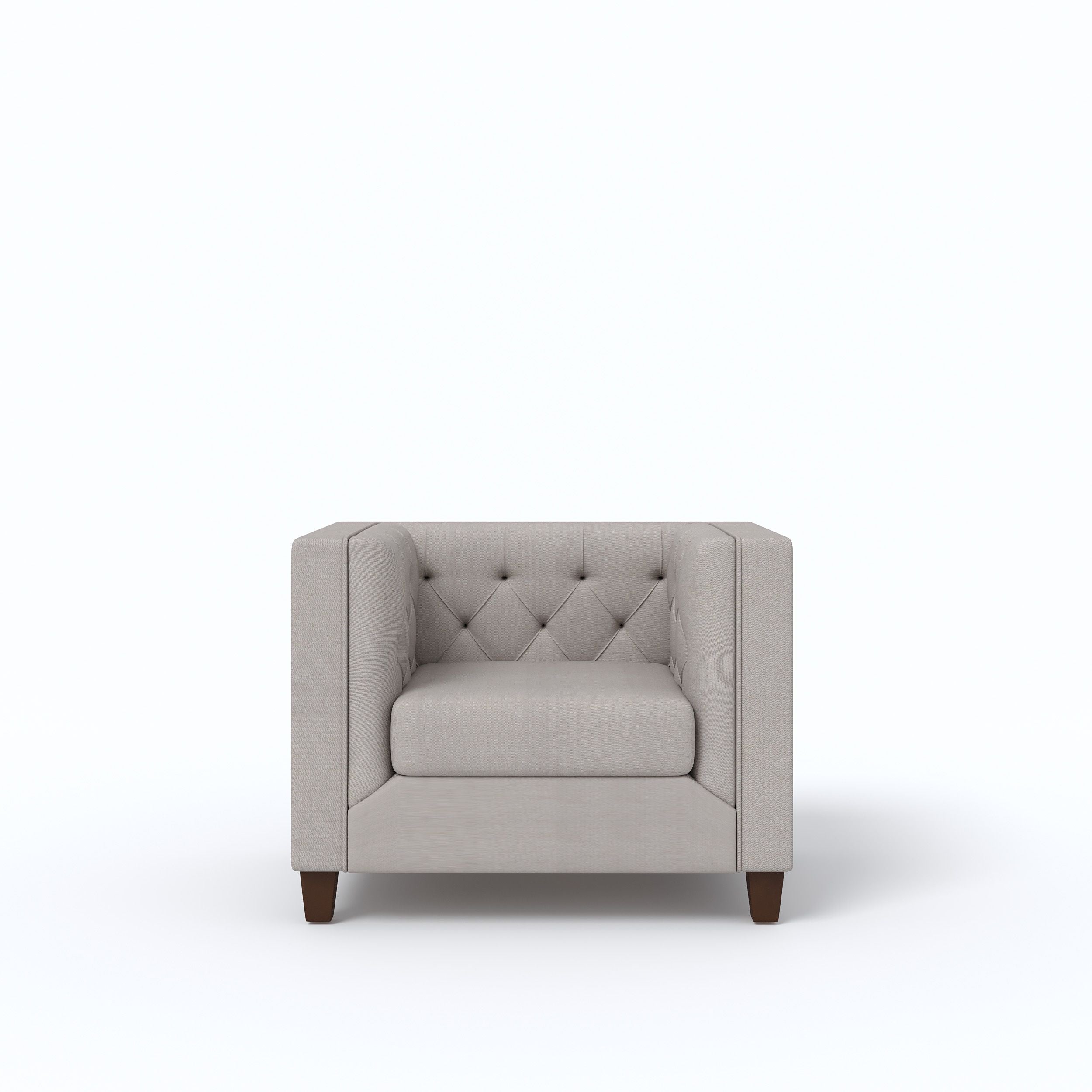 WESTIDO Berat Fabric 1 Seater  Sofa (Finish Color - GREY, DIY(Do-It-Yourself))