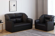 WESTIDO 2+1 Cyrus Series Leatherette 3 Seater  Sofa (Finish Color - Black, DIY(Do-It-Yourself))