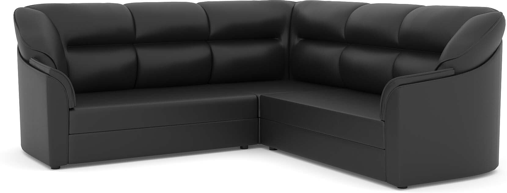 WESTIDO Cyrus Series Leatherette 5 Seater  Sofa (Finish Color - Black, DIY(Do-It-Yourself))