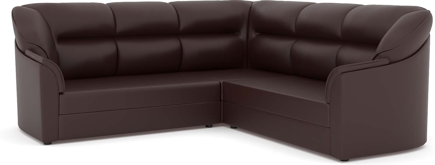 WESTIDO Leatherette 5 Seater  Sofa (Finish Color - BROWN, DIY(Do-It-Yourself))