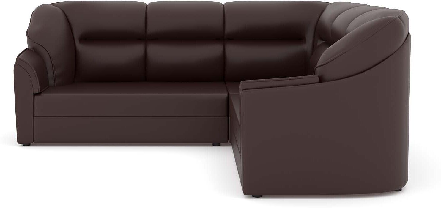 WESTIDO Leatherette 5 Seater  Sofa (Finish Color - BROWN, DIY(Do-It-Yourself))