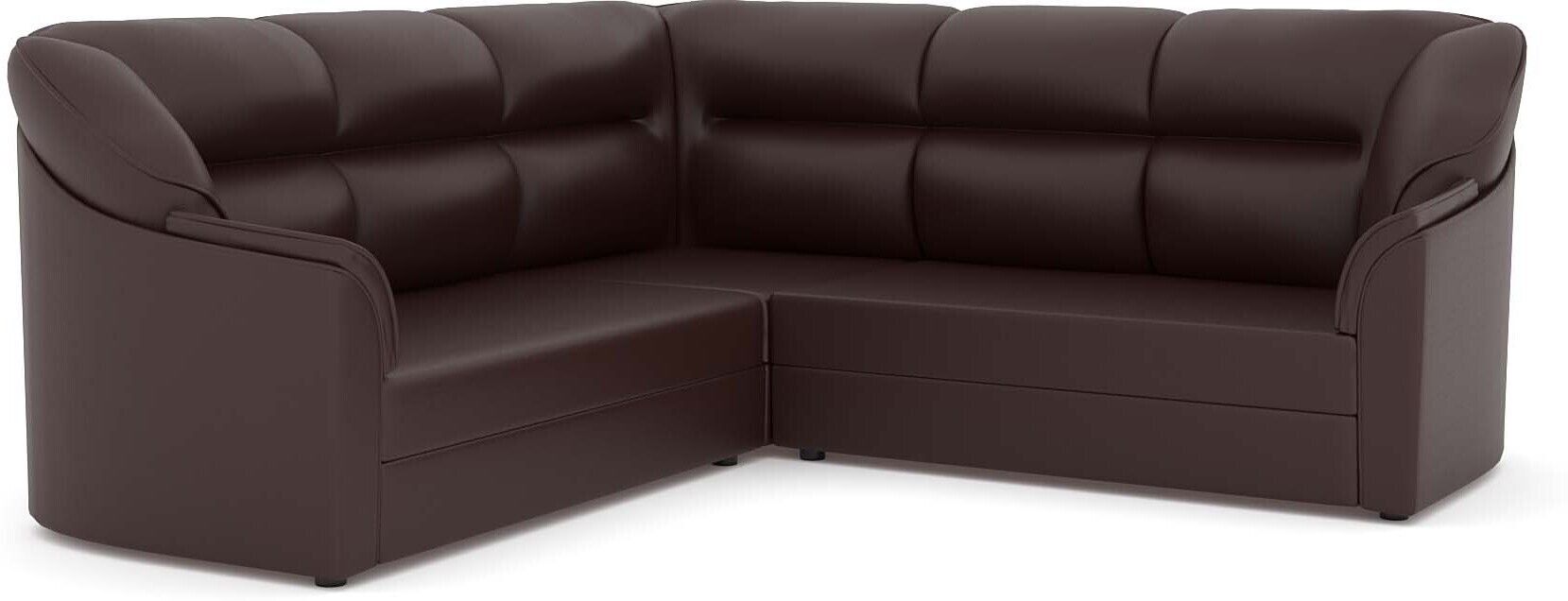 WESTIDO Leatherette 5 Seater  Sofa (Finish Color - BROWN, DIY(Do-It-Yourself))