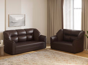 WESTIDO 3+2 Cyrus Series Leatherette 5 Seater  Sofa (Finish Color - Brown, DIY(Do-It-Yourself))