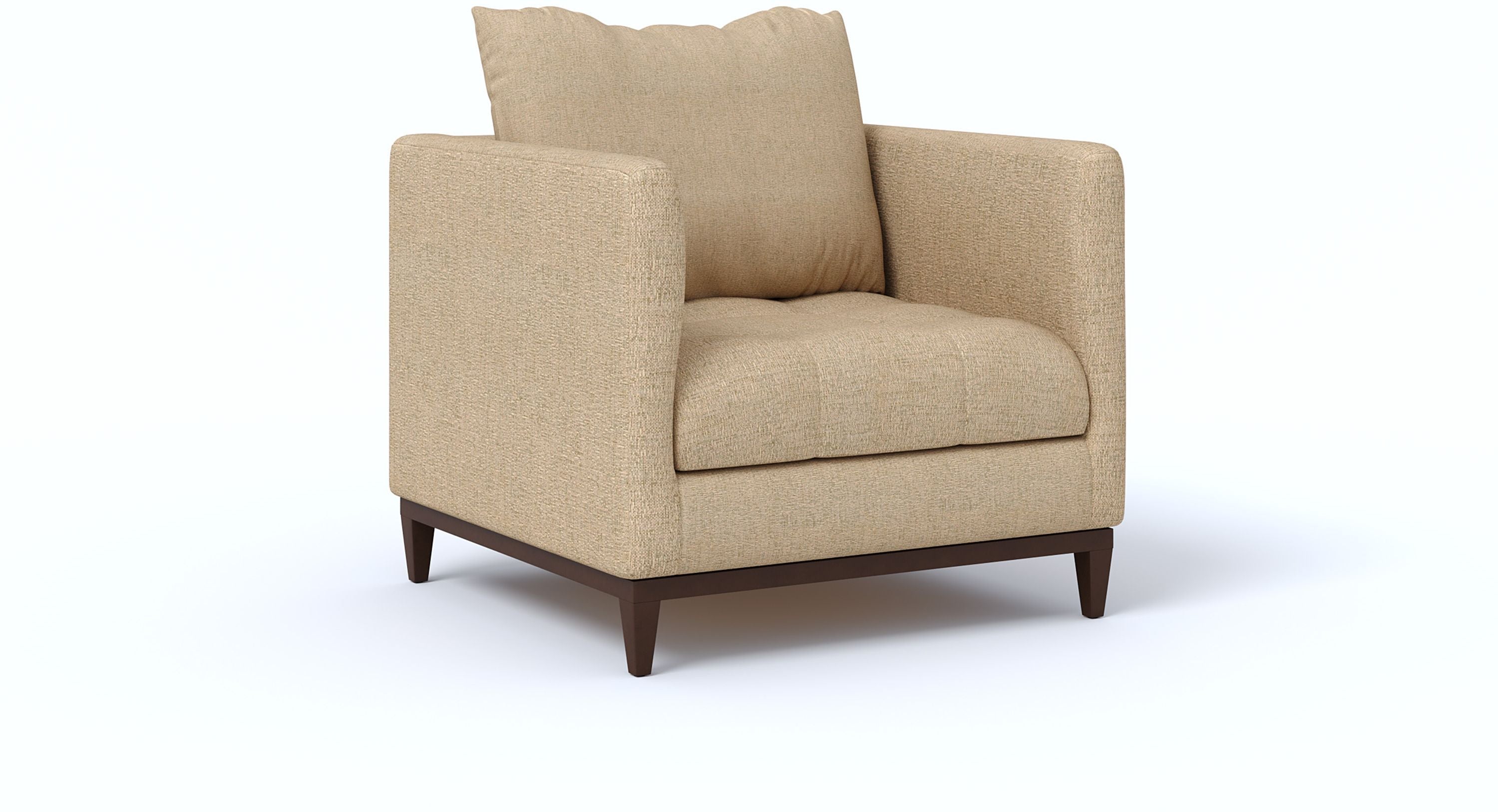 WESTIDO Ahmet Fabric 1 Seater  Sofa (Finish Color - CREAM, DIY(Do-It-Yourself))