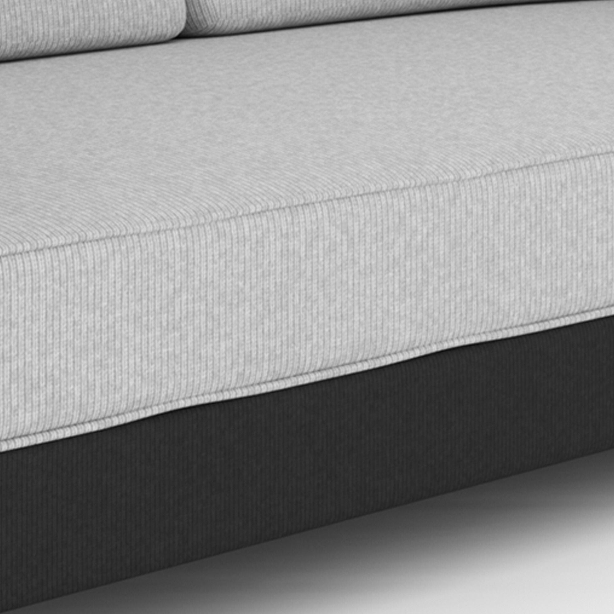 WESTIDO Cysrus Fabric 3 Seater  Sofa (Finish Color - Black Grey, DIY(Do-It-Yourself))