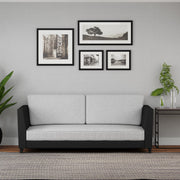 WESTIDO Cysrus Fabric 3 Seater  Sofa (Finish Color - Black Grey, DIY(Do-It-Yourself))