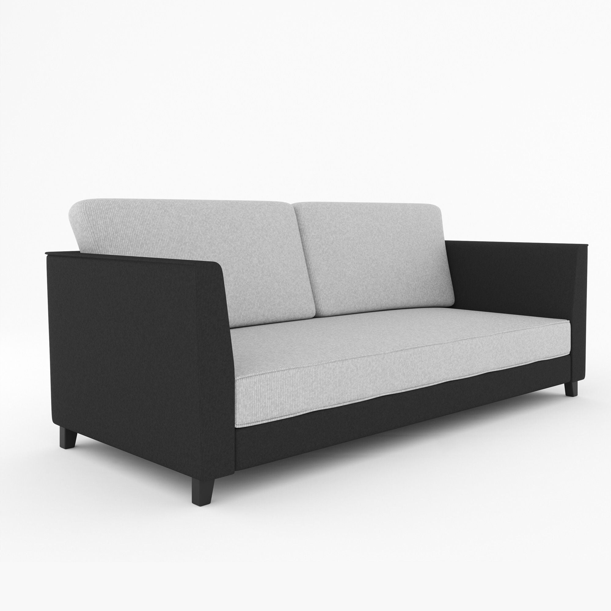 WESTIDO Cysrus Fabric 3 Seater  Sofa (Finish Color - Black Grey, DIY(Do-It-Yourself))
